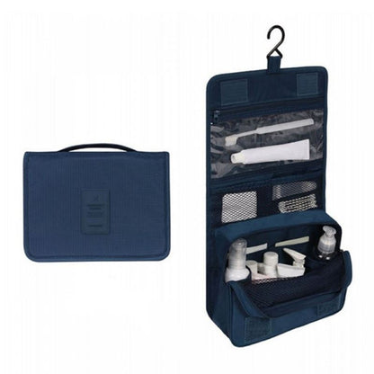 Color: J36 Deepblue - Cosmetic Bag Organizer Case Necessaries Make Up Toiletry Bag