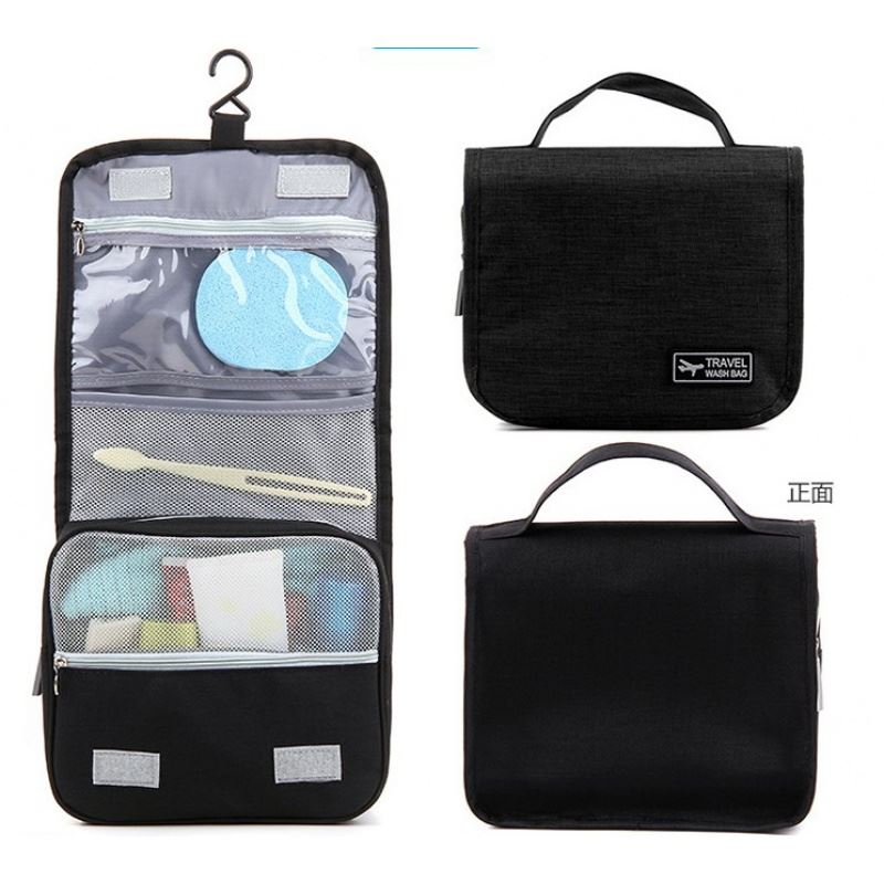 Color: U37 E black - Cosmetic Bag Organizer Case Necessaries Make Up Toiletry Bag