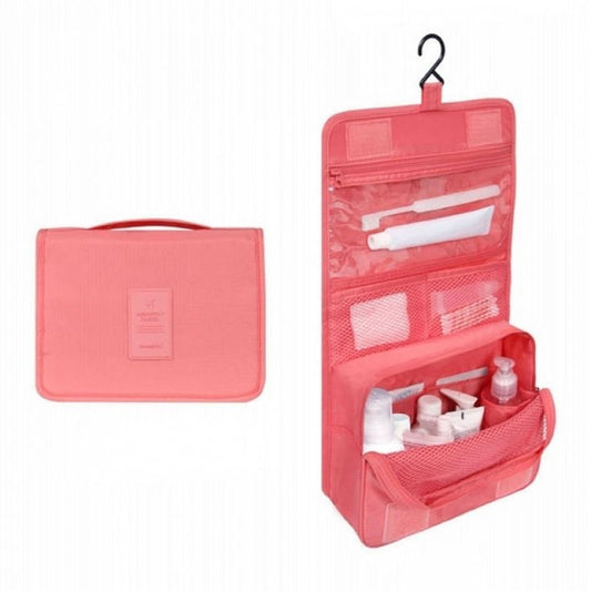 Color: Q32 Watermelonred - Cosmetic Bag Organizer Case Necessaries Make Up Toiletry Bag