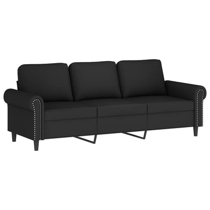 vidaXL 2 Piece Sofa Set with Cushions Black Velvet