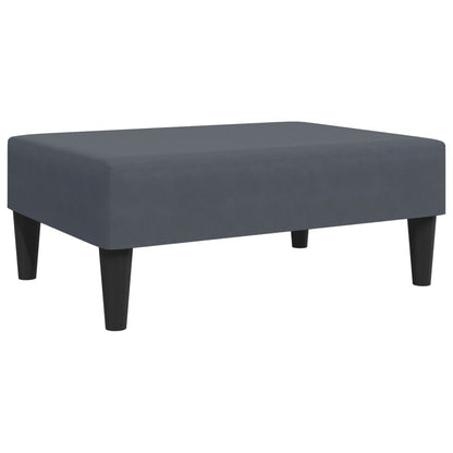 vidaXL 2-Seater Sofa Bed with Footstool Dark Gray Velvet