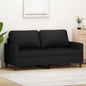 vidaXL 2-Seater Sofa Black 55.1" Velvet