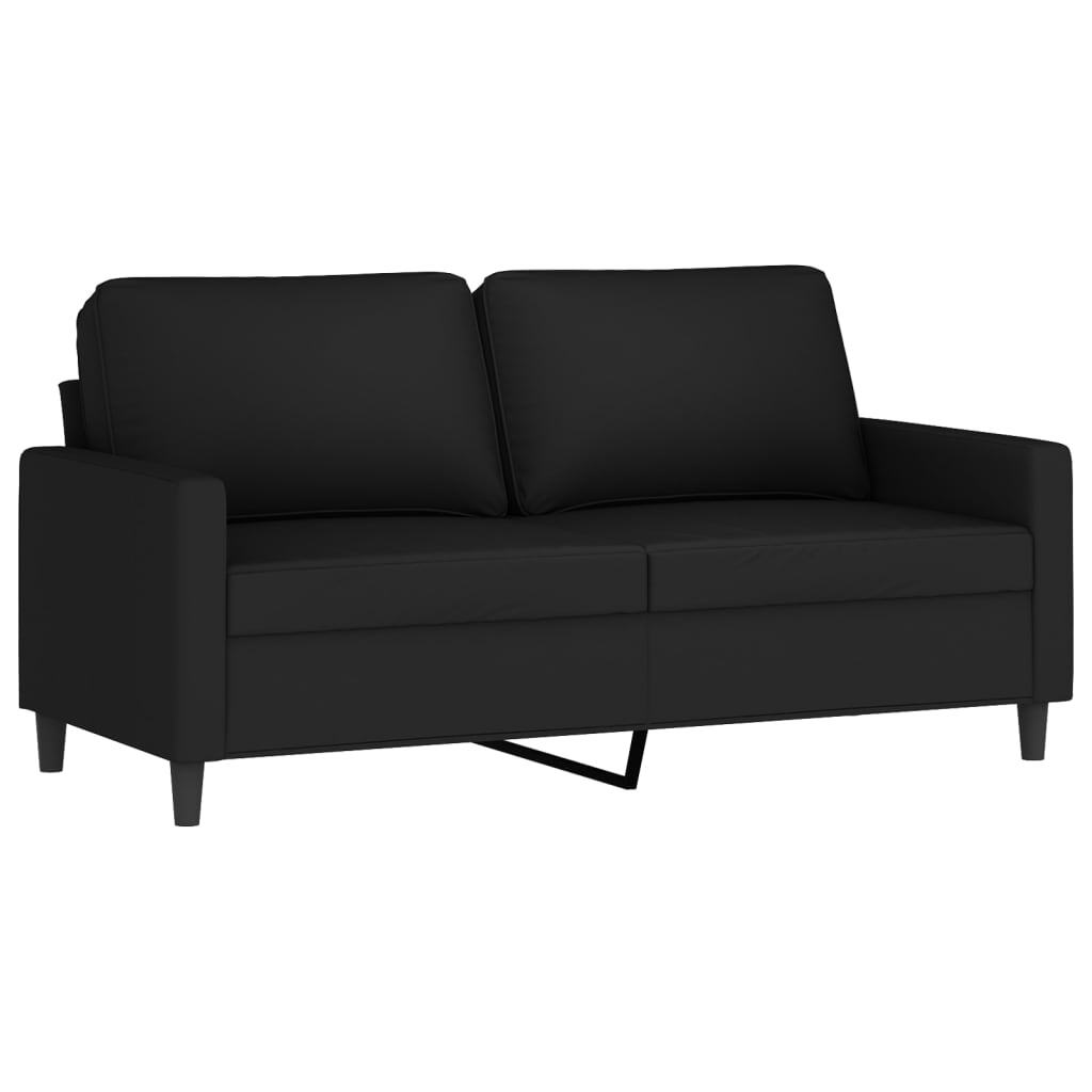 vidaXL 2-Seater Sofa Black 55.1" Velvet