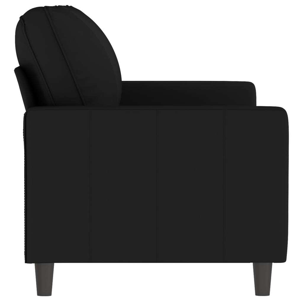 vidaXL 2-Seater Sofa Black 55.1" Velvet