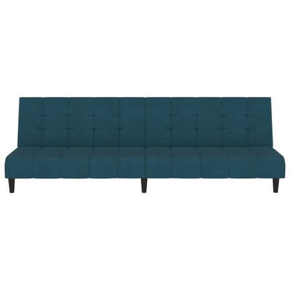 vidaXL 2-Seater Sofa Bed Blue Velvet