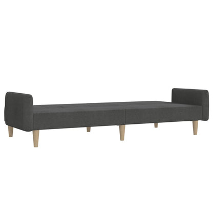 vidaXL 2-Seater Sofa Bed Dark Gray Fabric