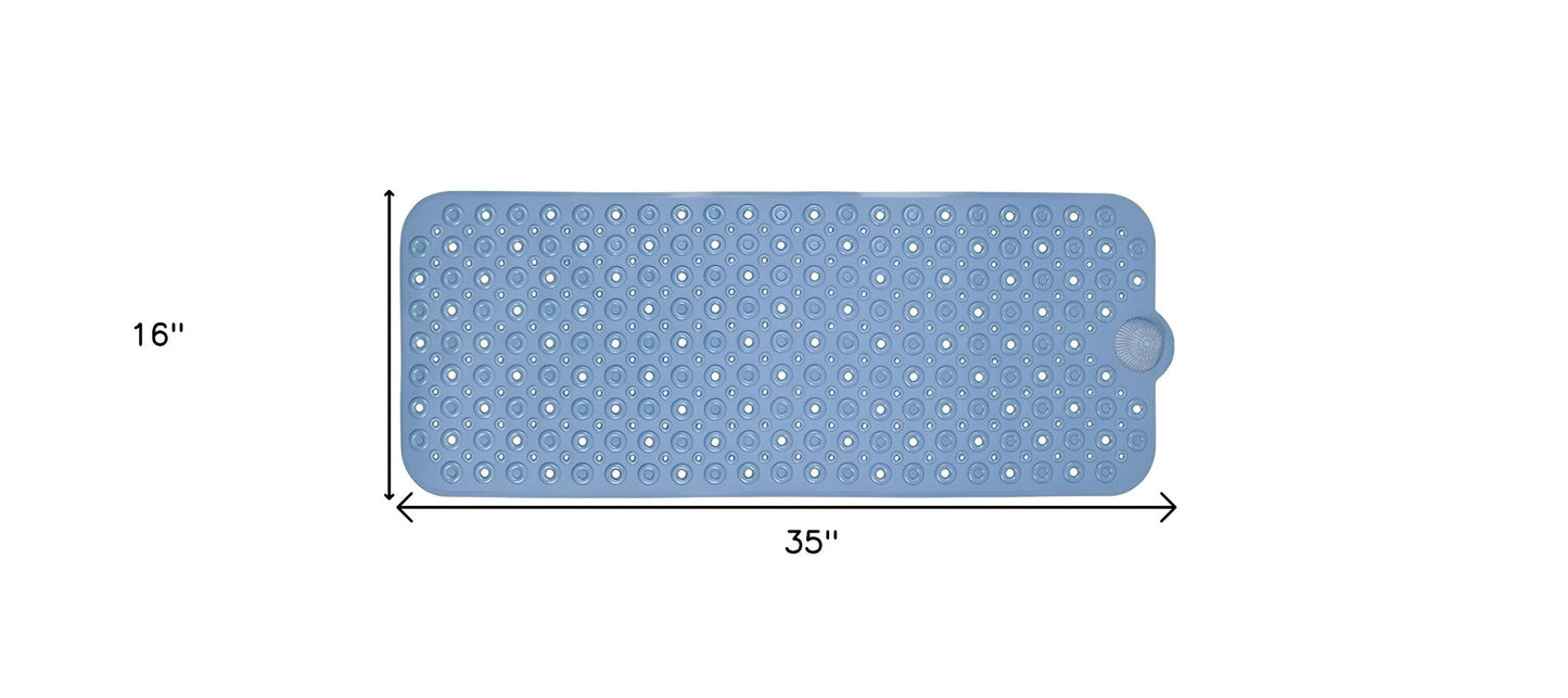 40" Blue Bubbles Non Slip Bathtub Mat