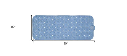 40" Blue Bubbles Non Slip Bathtub Mat