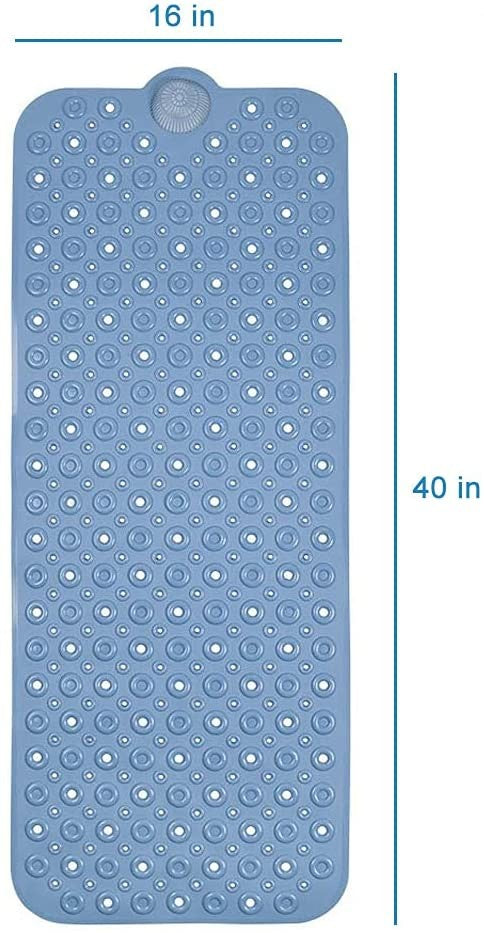 40" Blue Bubbles Non Slip Bathtub Mat