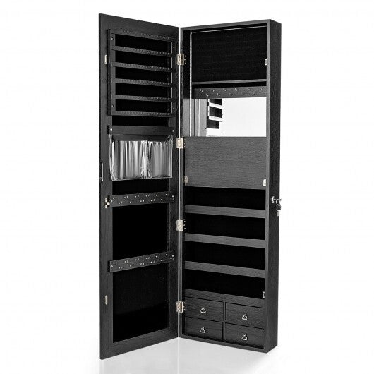 Multipurpose Storage Cabinet with 4 Drawers-Black - Color: Black