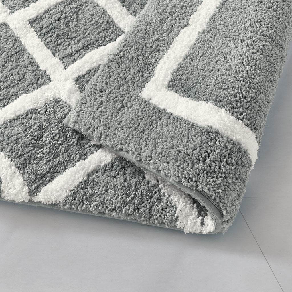 Reversible High Pile Tufted Microfiber Bath Rug