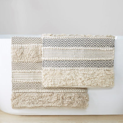 Woven Texture Stripe Bath Rug(22 x 58")