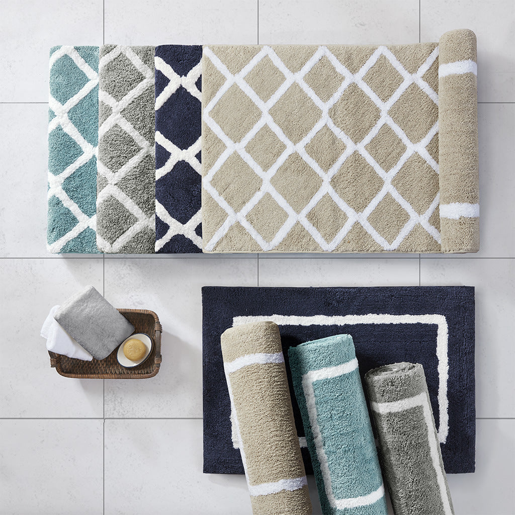 Reversible High Pile Tufted Microfiber Bath Rug