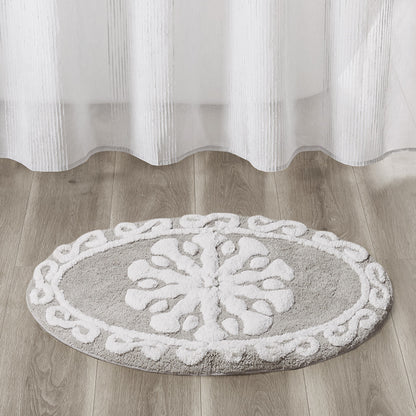 Medallion Cotton Tufted Bath Rug